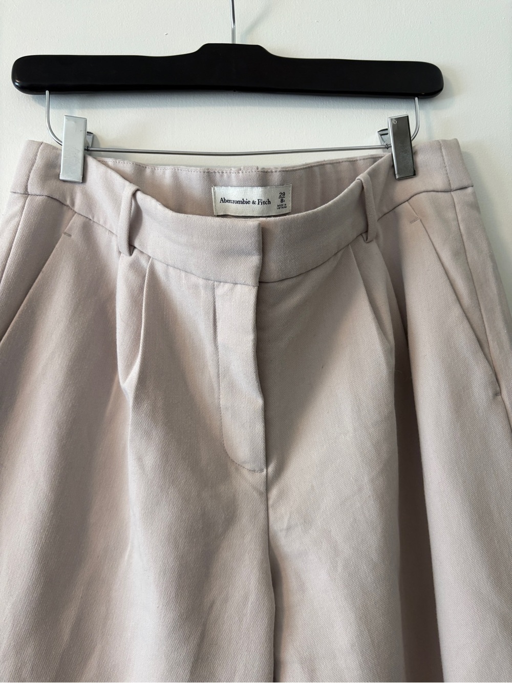 Abercrombie & Fitch Sloane wide leg High-Rise Pants in Pale Taupe